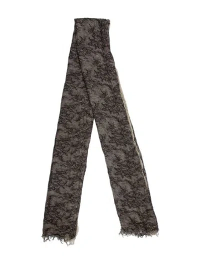 Pre-owned Faliero Sarti Printed Scarf In Gray