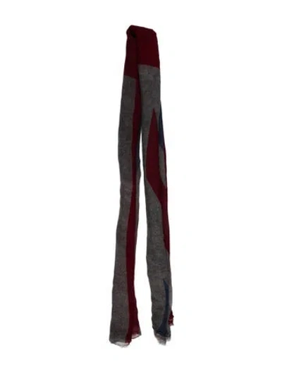 Pre-owned Faliero Sarti Printed Scarf In Gray
