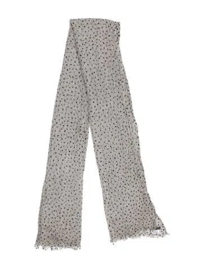Pre-owned Faliero Sarti Printed Scarf In Gray