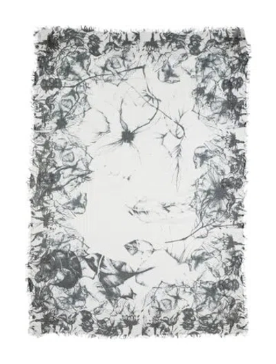 Pre-owned Faliero Sarti Printed Scarf In Gray