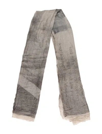 Pre-owned Faliero Sarti Printed Scarf In Gray