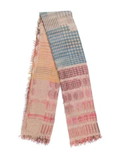 Pre-owned Faliero Sarti Printed Scarf In Neutral