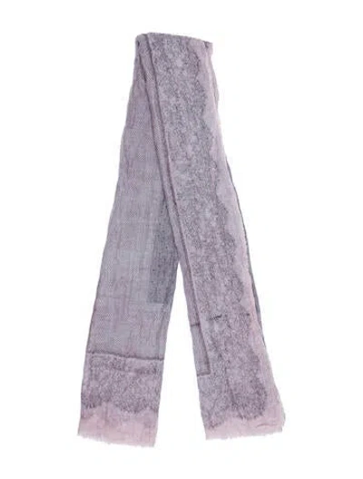 Pre-owned Faliero Sarti Printed Scarf In Neutral