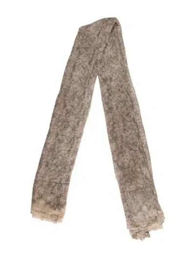 Pre-owned Faliero Sarti Printed Scarf In Neutral