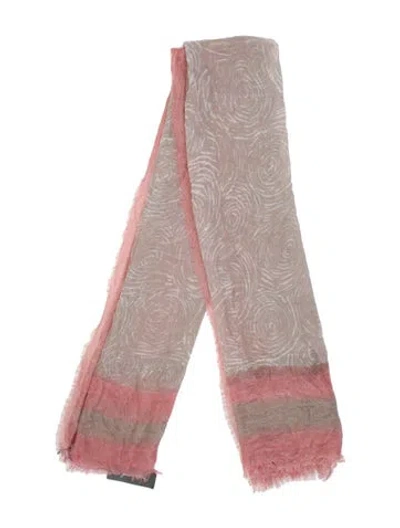 Pre-owned Faliero Sarti Printed Scarf W/ Tags In Pink