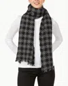 Faliero Sarti Pull Pied-de-poule Print Scarf In Geometric Multi In Gray