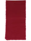 Faliero Sarti Wool Scarf And Fringes In Red