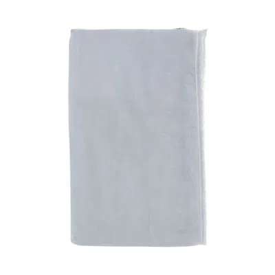 Faliero Sarti Rectangular Silk And Cotton Blend Scarf In Clear Blue