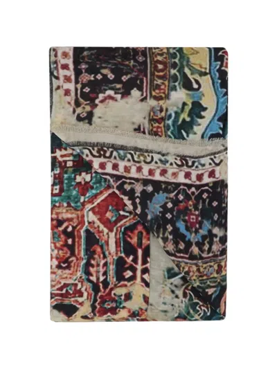 Faliero Sarti Rug-print Frayed Scarf In Multi