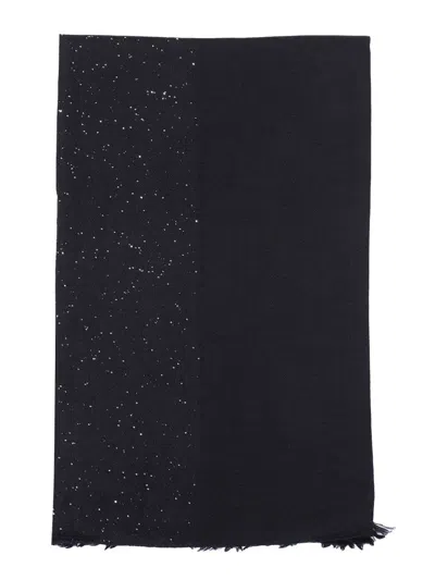 Faliero Sarti Kundy Fringed Scarf In Black