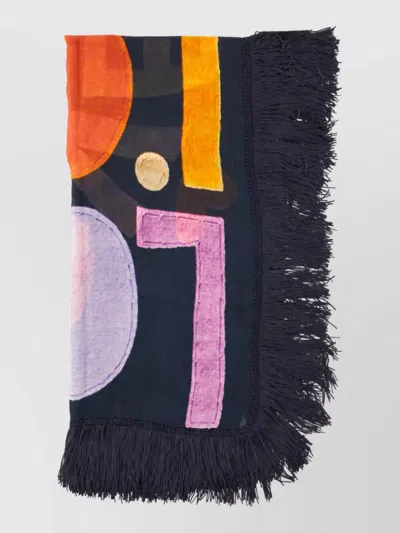 Faliero Sarti Fringed Scarf In Blue