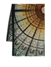 Faliero Sarti Intricate Stained-glass Pattern Wool-cashmere Scarf In Brown