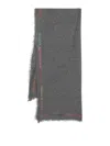 Faliero Sarti Scarf With Embroidered Letter In Gray
