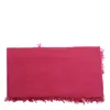 Faliero Sarti Soft Textured Scarf Fringed Edges In Pink