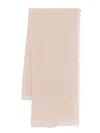 Faliero Sarti Cashmere Scarf With Delicate Fringe In Beige