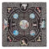 Faliero Sarti Square Scarf With Intricate Print And Frayed Edges In Multi