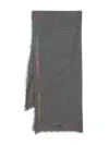Faliero Sarti Scarf With Embroidered Letter In Gray