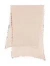 Faliero Sarti Frayed-edge Cashmere Scarf In Sand