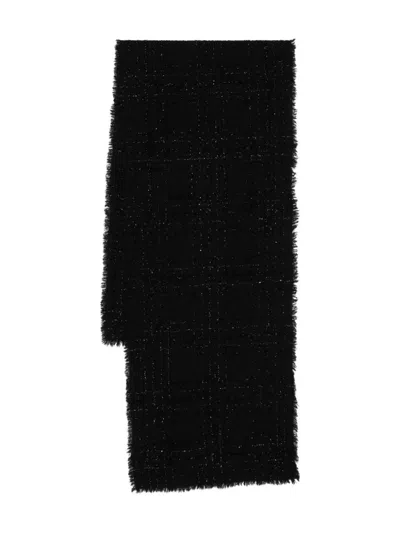 Faliero Sarti Adrienne Wool Tweed Scarf In Black