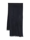 Faliero Sarti Kundy Sequin-embellished Wool Scarf Accessories In Blue
