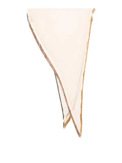 Faliero Sarti Semi-sheer New Can Can Triangle Scarf In White