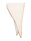 Faliero Sarti Semi-sheer New Can Can Triangle Scarf In Beige