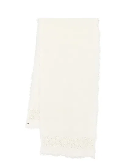 Faliero Sarti Sequin-embellished Fringed Scarf In Neutral