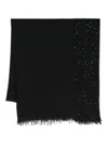 Faliero Sarti Sequined Fine-knit Scarf In 黑色
