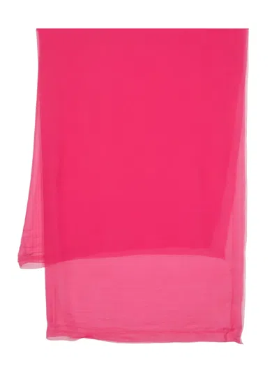 Faliero Sarti Sheer Silk Scarf In Pink