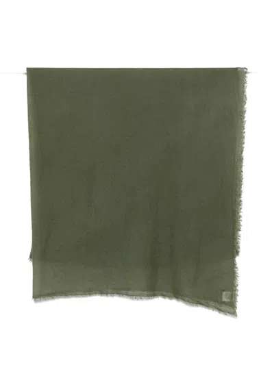 Faliero Sarti Sheralda Frayed-edge Scarf In Green