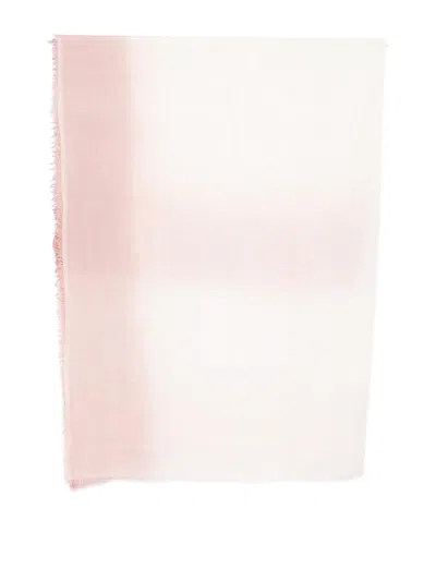 Faliero Sarti Sheraldina Scarf In Shaded Cashmere In White