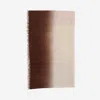 Faliero Sarti Gradient Effect Cashmere Scarf With Frayed Edges In Brown