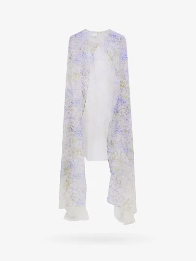 Faliero Sarti Silk Cape In Blue