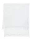Faliero Sarti Lightweight Sky Blue Scarf With Delicate Fringe In Sky Blue