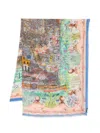 Faliero Sarti Milano Silk Blend Rectangular Stole In Brown