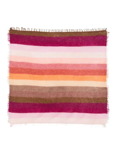 Faliero Sarti Striped Frayed-edge Scarf In Multi
