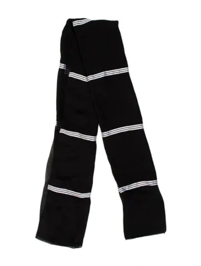 Pre-owned Faliero Sarti Striped Scarf In Black