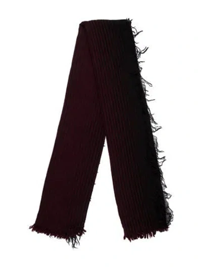 Pre-owned Faliero Sarti Striped Scarf In Black