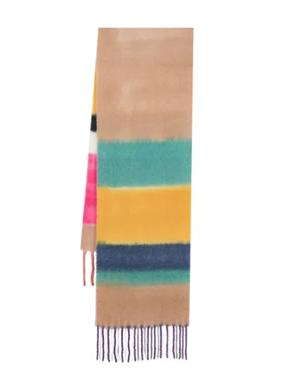 Faliero Sarti Betty Scarf With Striped Pattern In Yellow