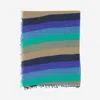 Faliero Sarti Striped Frayed-edge Scarf