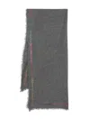 Faliero Sarti Scarf With Embroidered Letter In Gray