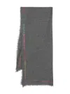Faliero Sarti Scarf With Embroidered Letter In Gray