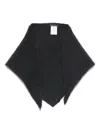 Faliero Sarti Cashmere And Wool Wraparound Scarf In Black