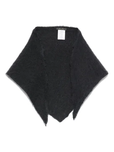 Faliero Sarti Cashmere And Wool Wraparound Scarf In Black