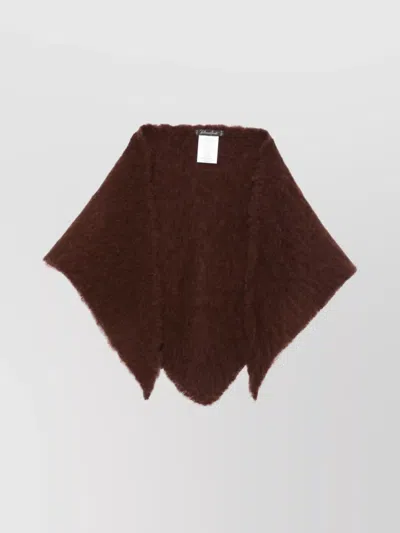 Faliero Sarti Triangle Scarf Made From Wool And Cashmere In Brown