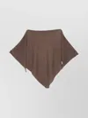 Faliero Sarti Triangle Scarf With Soft Texture And Fringed Edges In Brown
