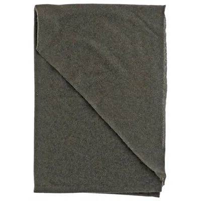 Faliero Sarti Triangular Green Cashmere Scarf With Subtle Texture In Gray