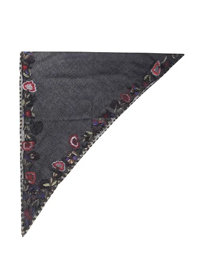 Faliero Sarti Trilla Floral-embroidered Scarf In Multi