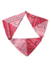 Faliero Sarti Vibrant Silk Scarf With Playful Triangular Design In Red