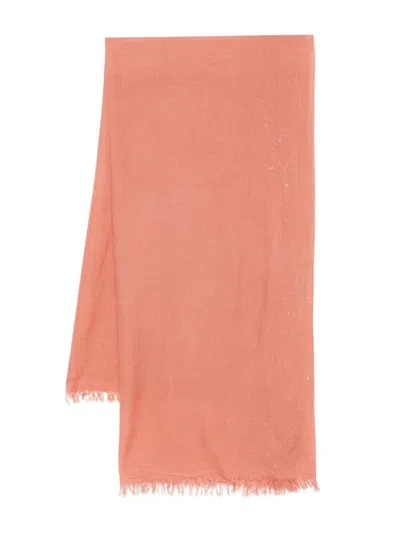 Faliero Sarti Virgin Wool And Silk Pink Scarf
